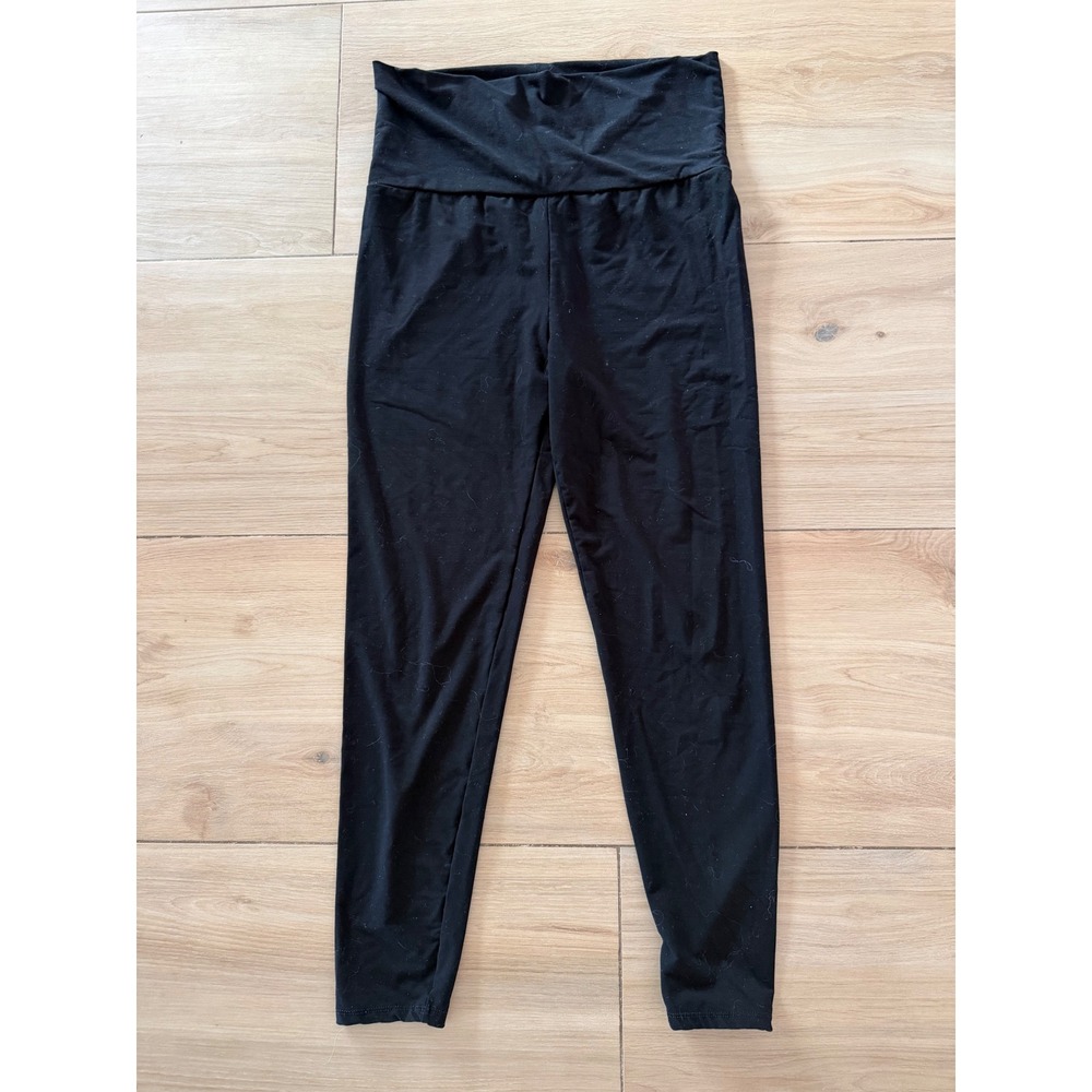 Womens Hatch Black Maternity Leggings Solid Soft Stretch Full Length Yoga Pants